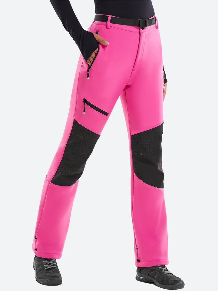 Pantalon De Ski Femme Doublé Polaire Imperméable Genoux Renforcés