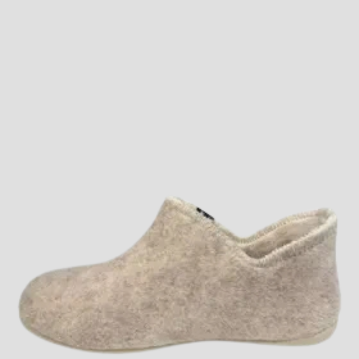 Chaussons Fermés en Textile Doublés et Semelle Antidérapante pour Femme