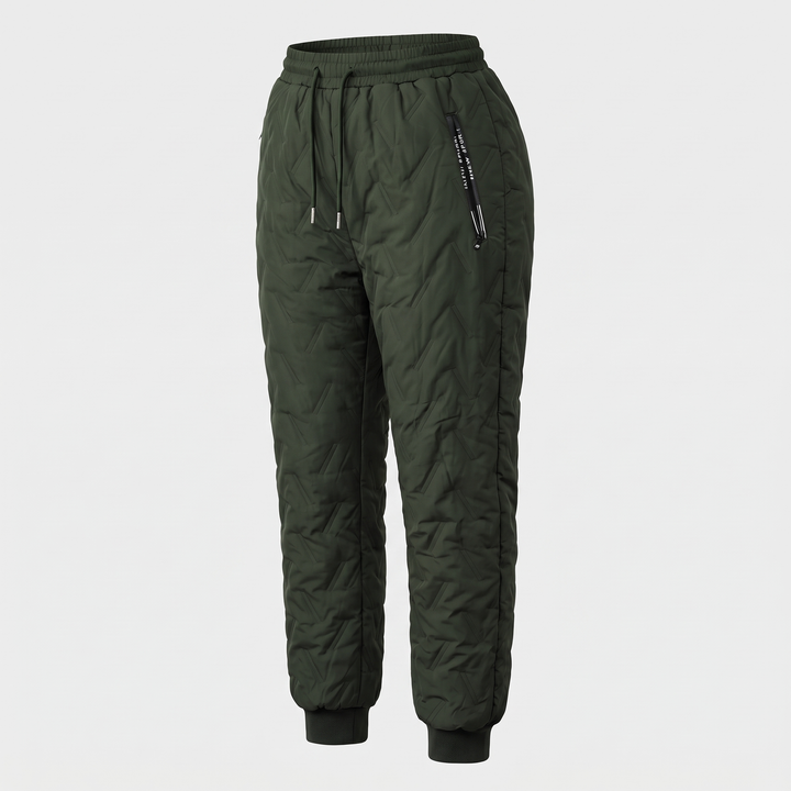Pantalon d'Hiver Femme Doublé Sherpa Matelassé Taille Cordon