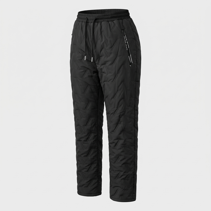 Pantalon d'Hiver Femme Doublé Sherpa Matelassé Taille Cordon
