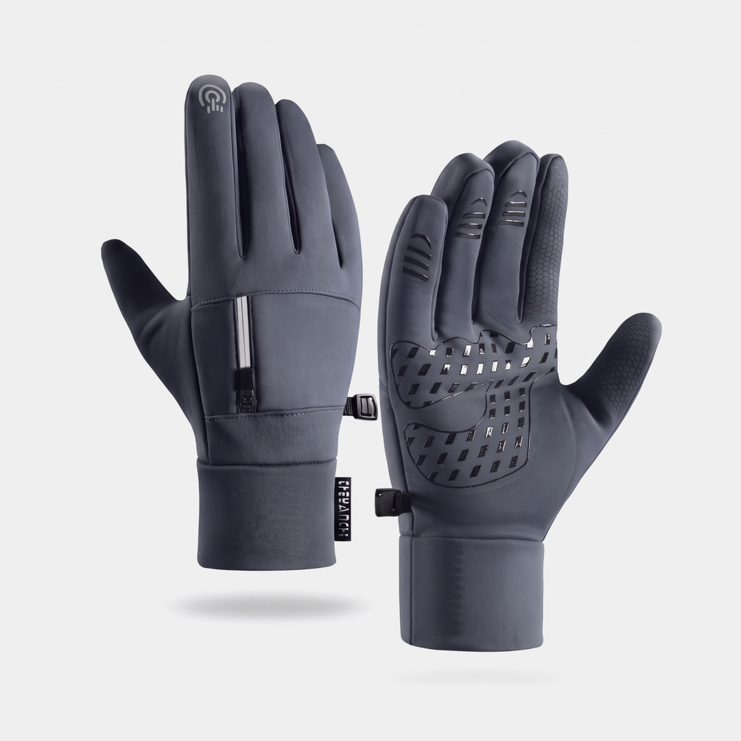 Gants de Running Homme Tactiles Pochette Zippée Paume Antidérapante