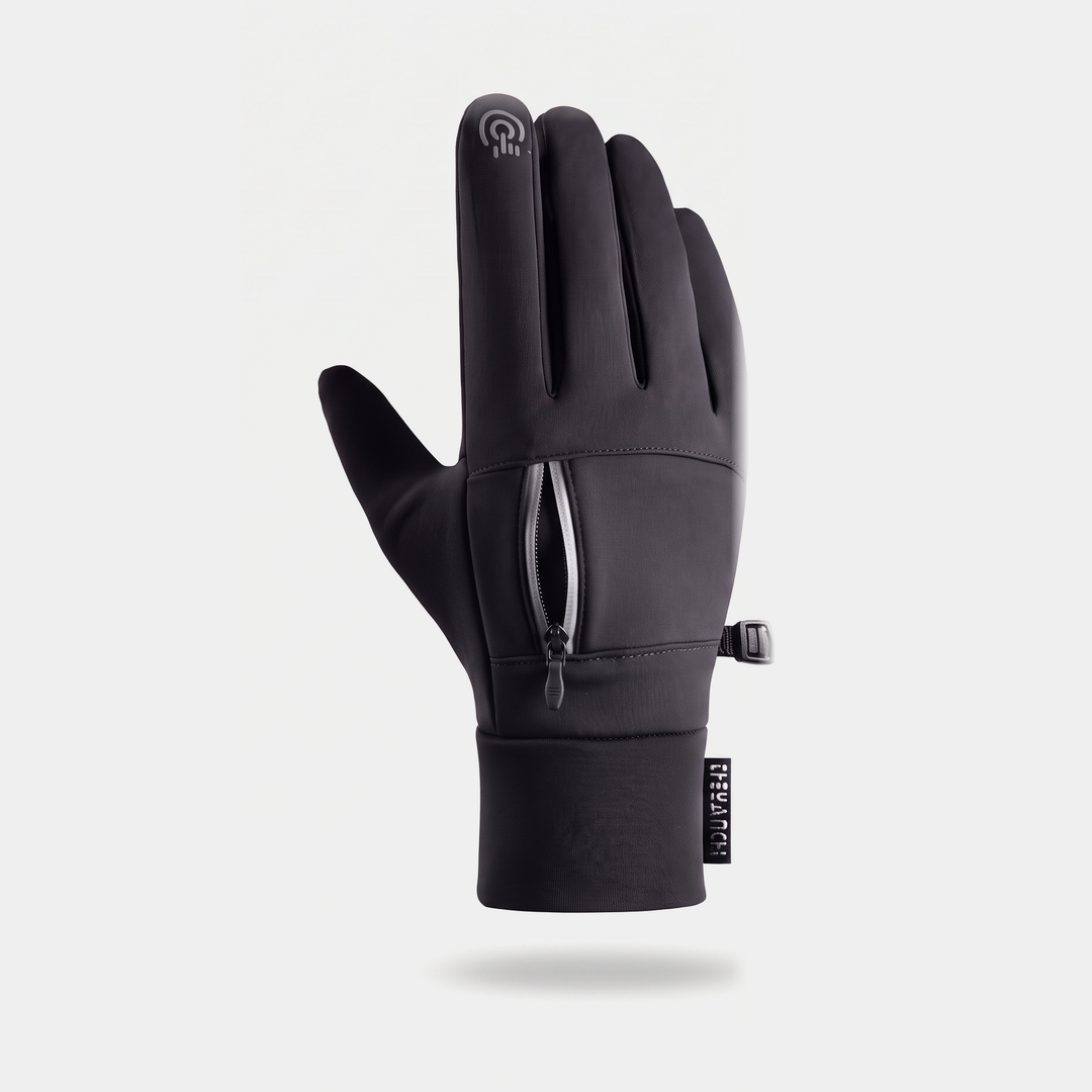Gants de Running Homme Tactiles Pochette Zippée Paume Antidérapante