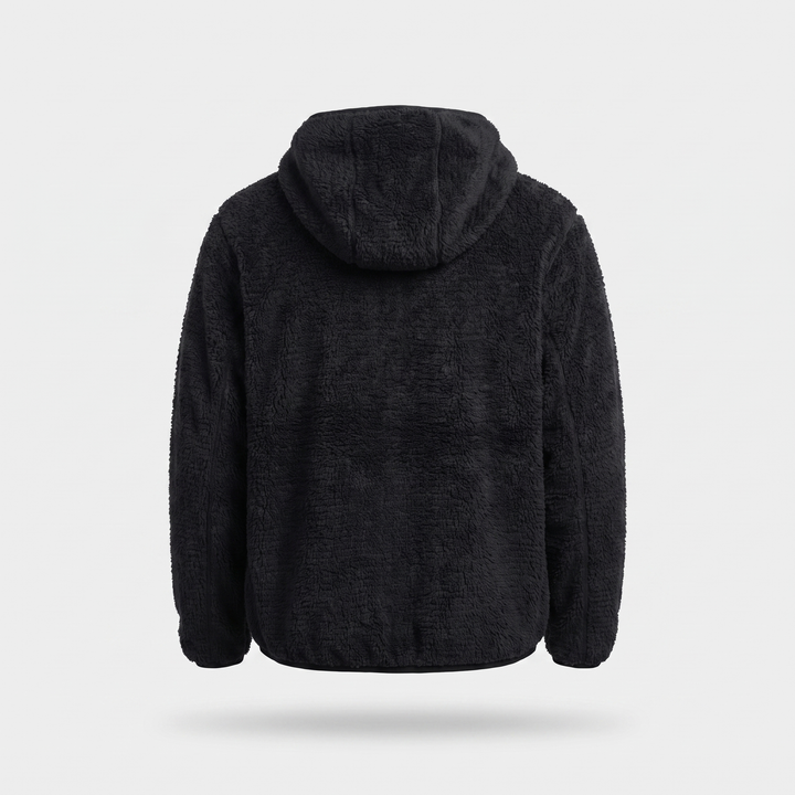 Polaire Homme Sherpa à Capuche Pochette Poitrine Zippée