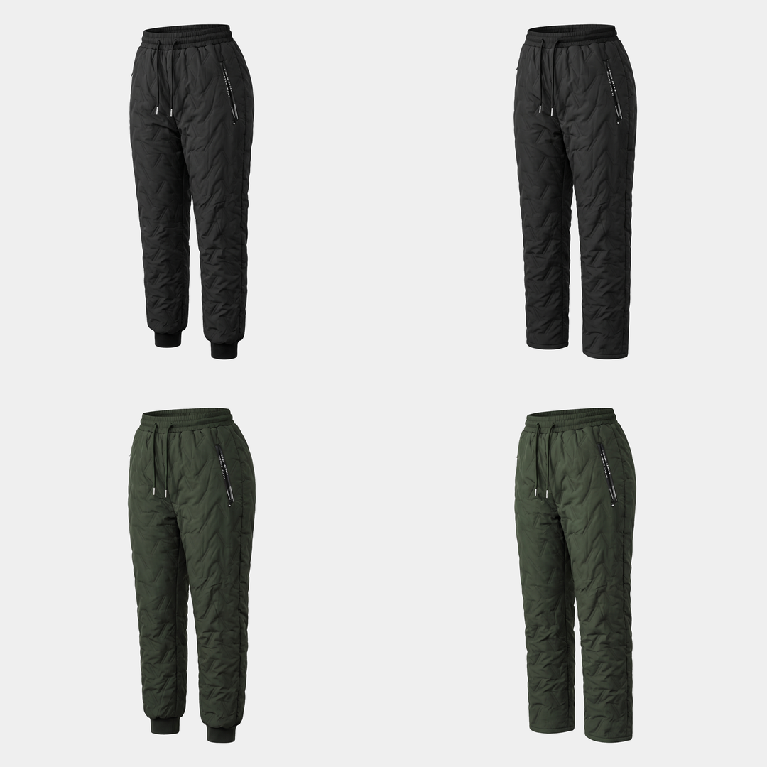 Pantalon d'Hiver Femme Doublé Sherpa Matelassé Taille Cordon
