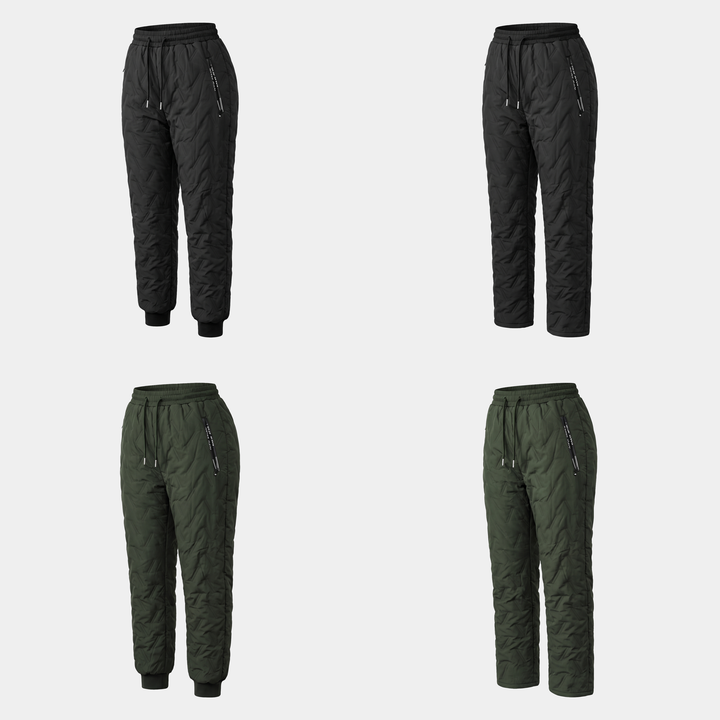 Pantalon d'Hiver Femme Doublé Sherpa Matelassé Taille Cordon
