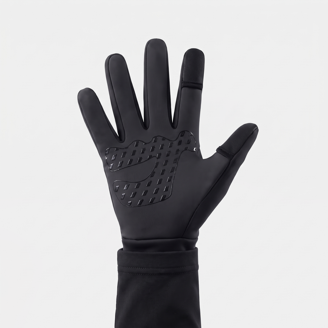 Gants d'Hiver Homme Tactiles Doigts Rabattables Pochette Zippée