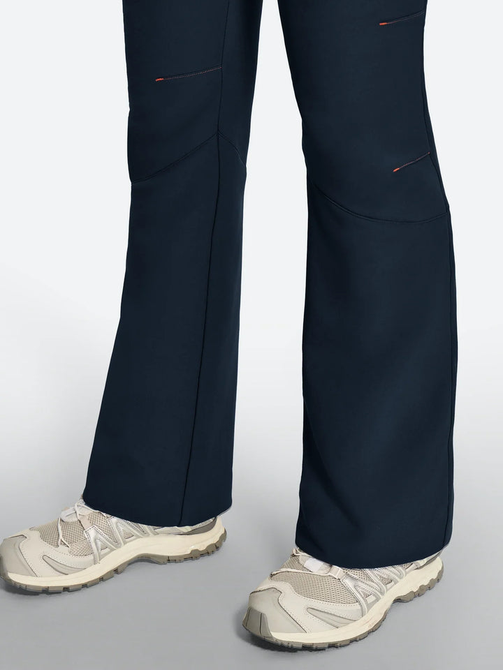Pantalon De Ski Femme Doublé Polaire Imperméable Coupe Évasée