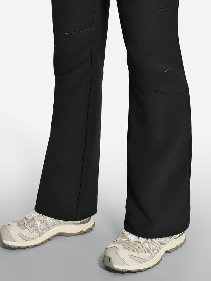 Pantalon De Ski Femme Doublé Polaire Imperméable Coupe Évasée