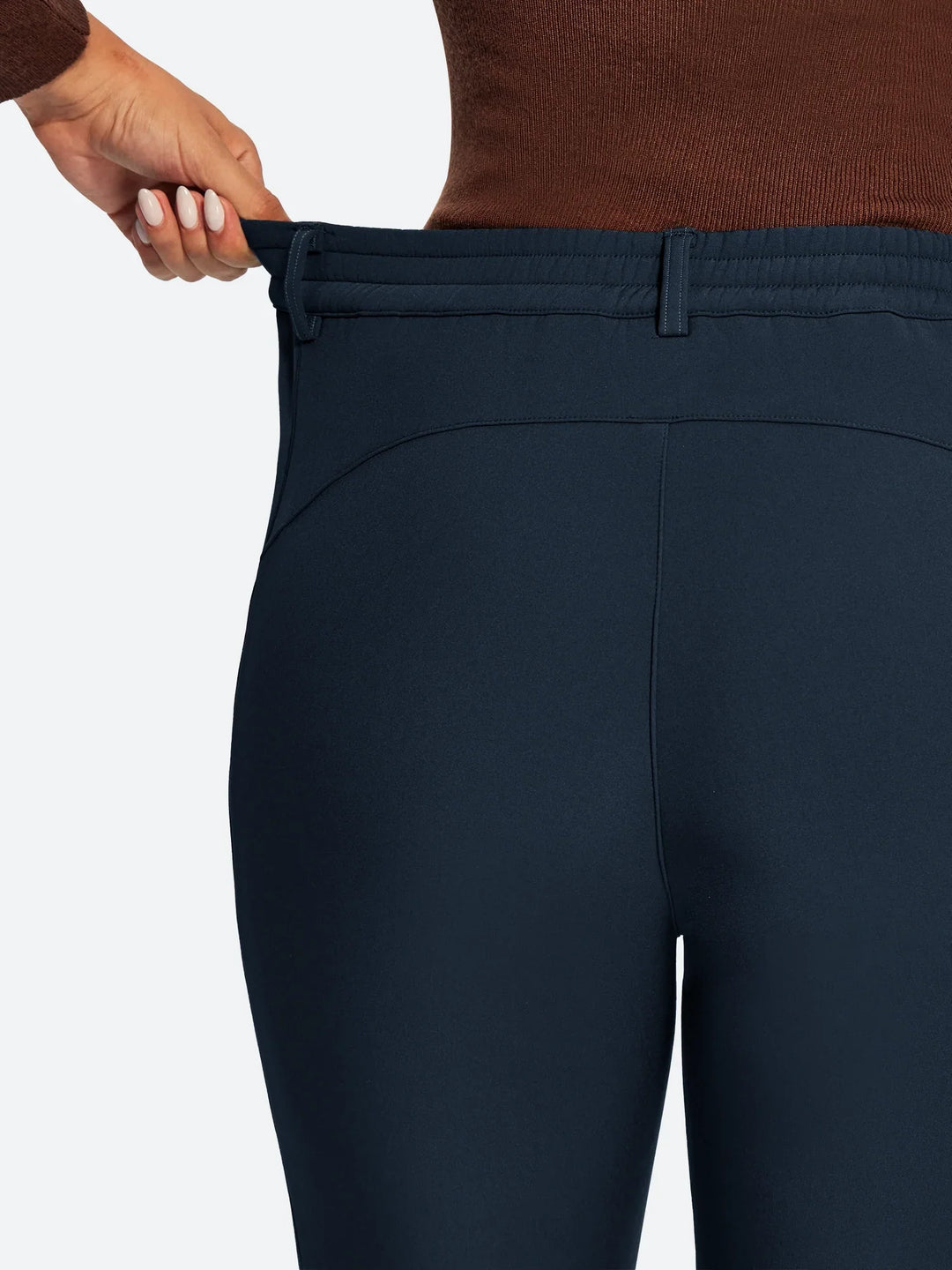 Pantalon De Ski Femme Doublé Polaire Imperméable Coupe Évasée