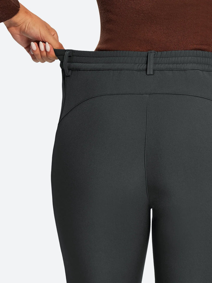 Pantalon De Ski Femme Doublé Polaire Imperméable Coupe Évasée