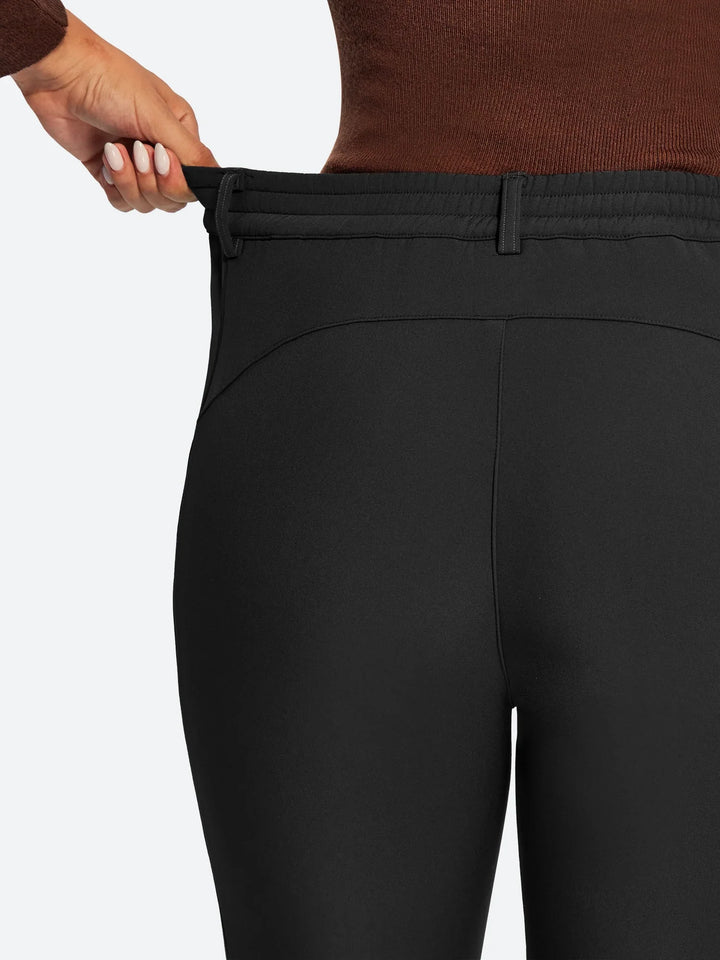Pantalon De Ski Femme Doublé Polaire Imperméable Coupe Évasée