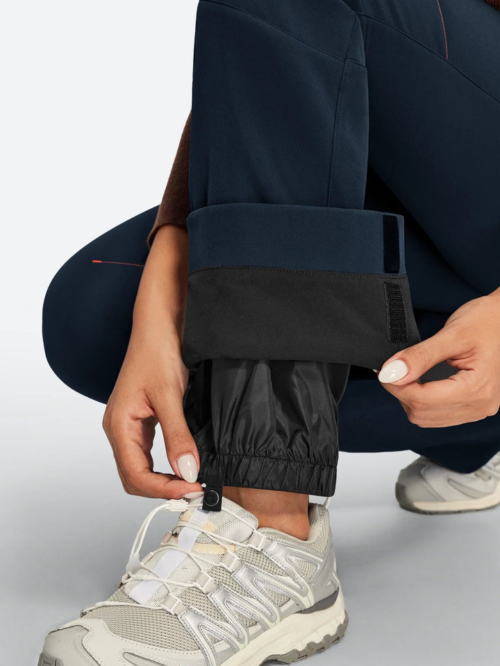Pantalon De Ski Femme Doublé Polaire Imperméable Coupe Évasée