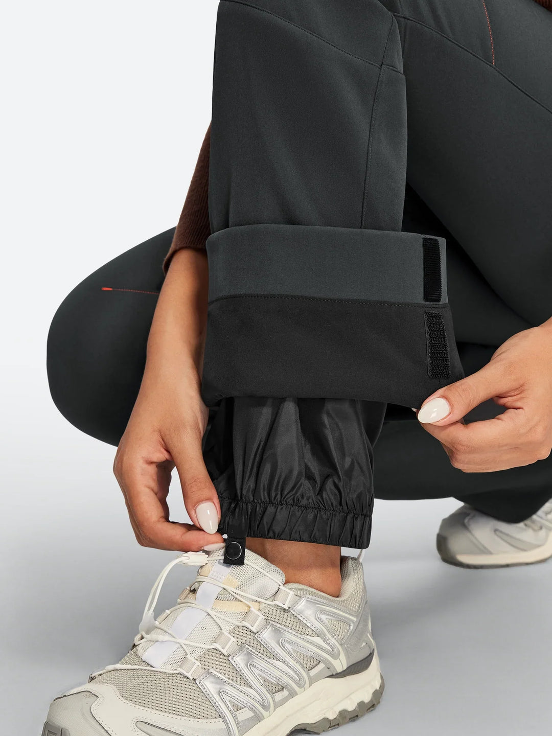 Pantalon De Ski Femme Doublé Polaire Imperméable Coupe Évasée