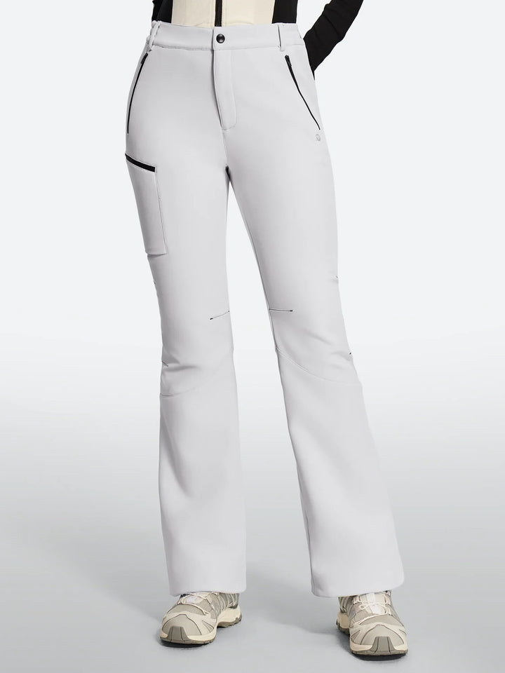 Pantalon De Ski Femme Doublé Polaire Imperméable Coupe Évasée