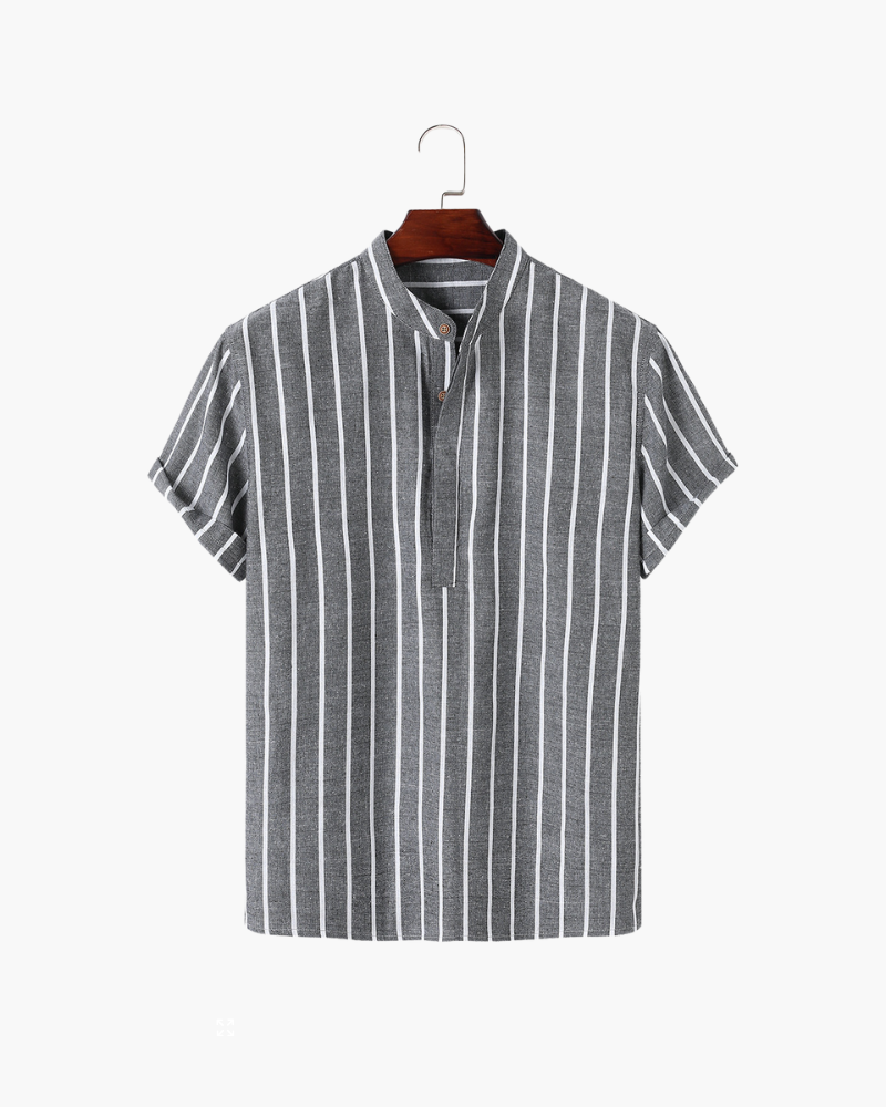 Armand | Chemise à manches courtes à rayures pour hommes
