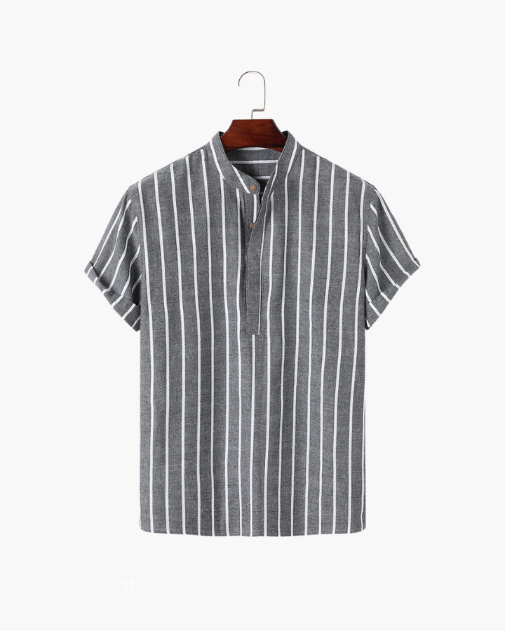 Armand | Chemise à manches courtes à rayures pour hommes