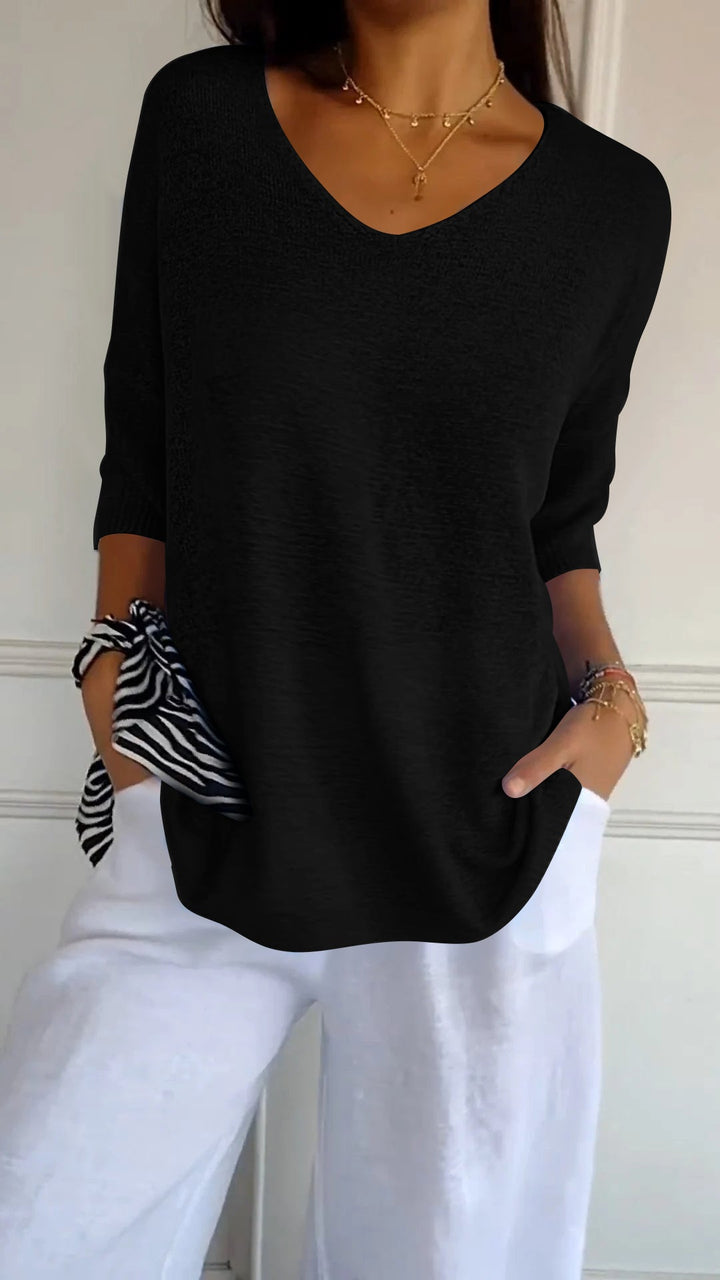 Top Femme en Tricot Col V