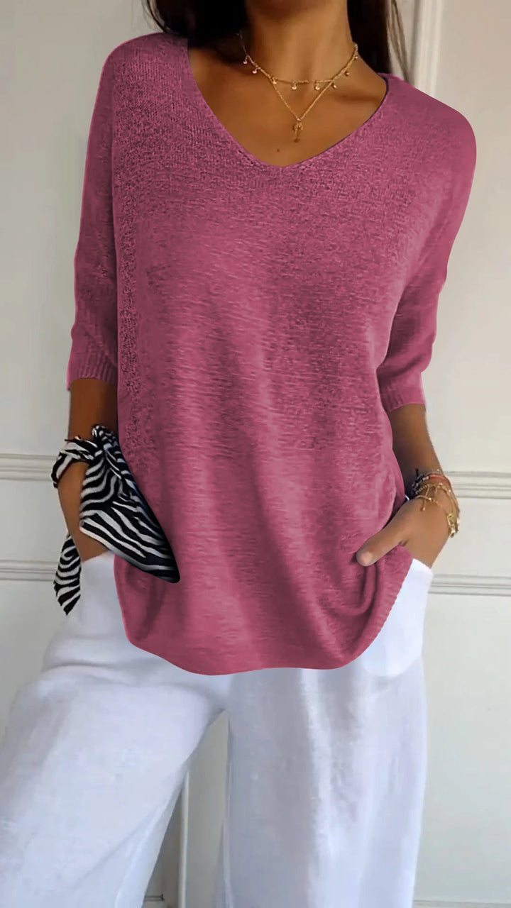 Top Femme en Tricot Col V