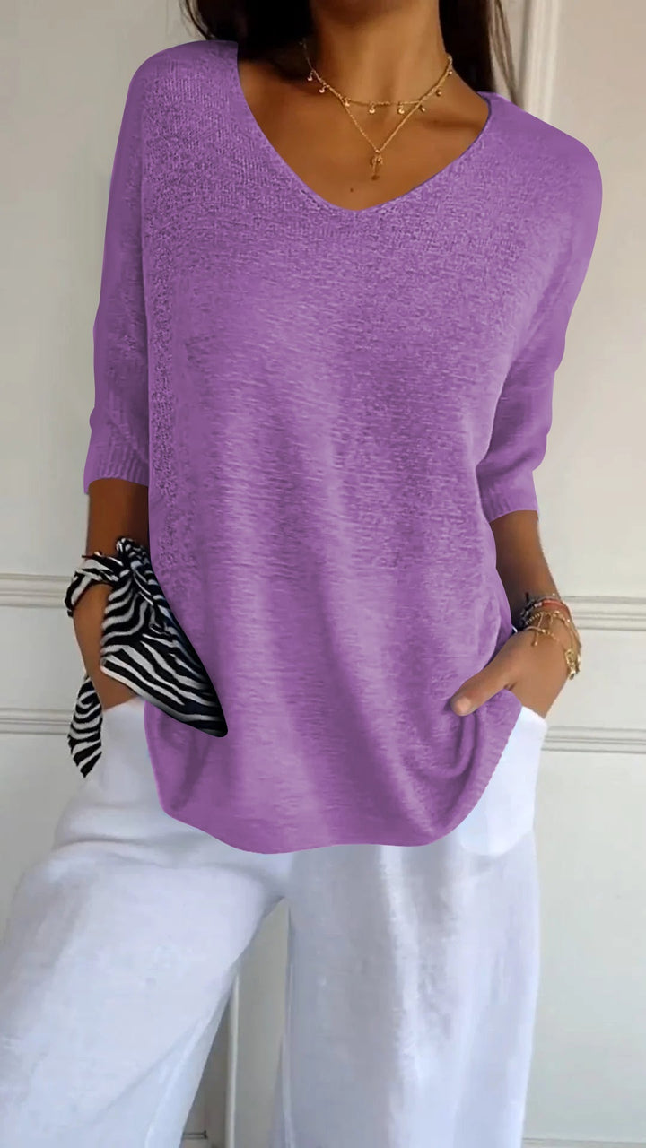 Top Femme en Tricot Col V