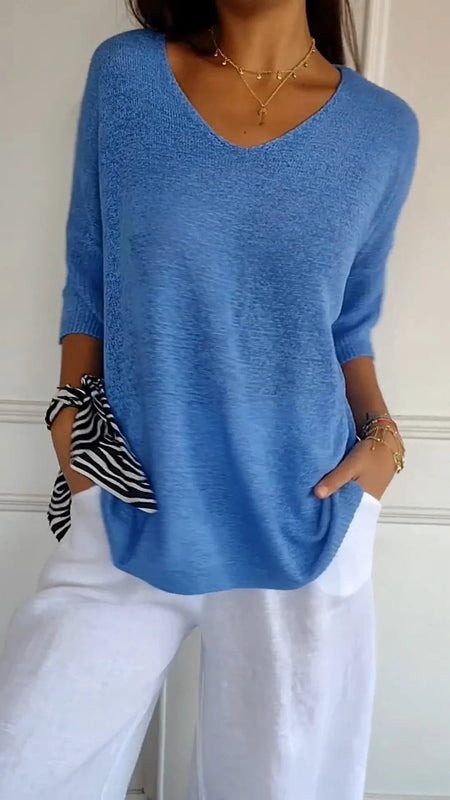 Top Femme en Tricot Col V