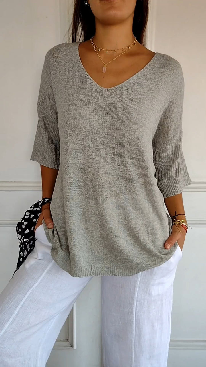 Top Femme en Tricot Col V