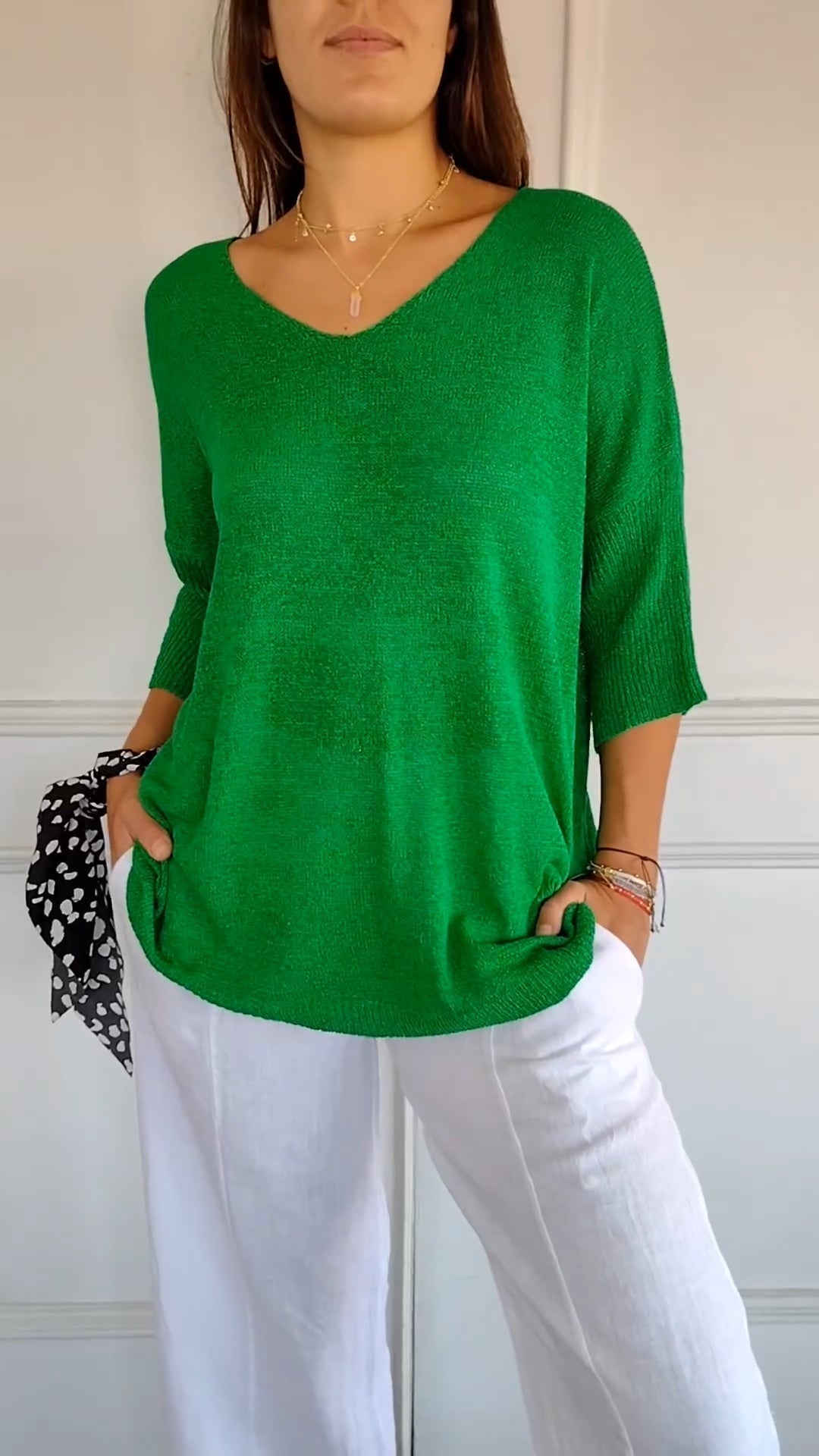 Top Femme en Tricot Col V