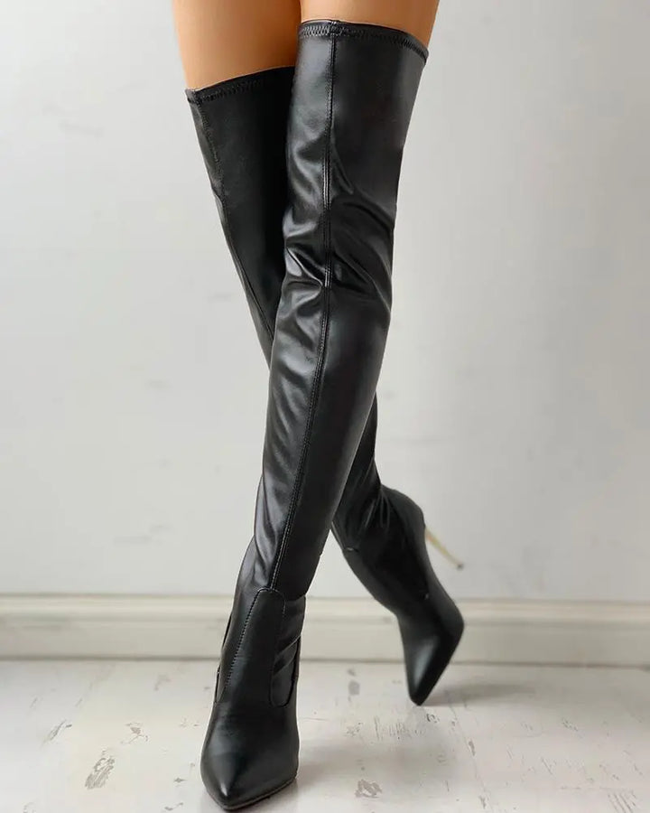 Madeleine | Bottes cuissardes à bout pointu pour femmes