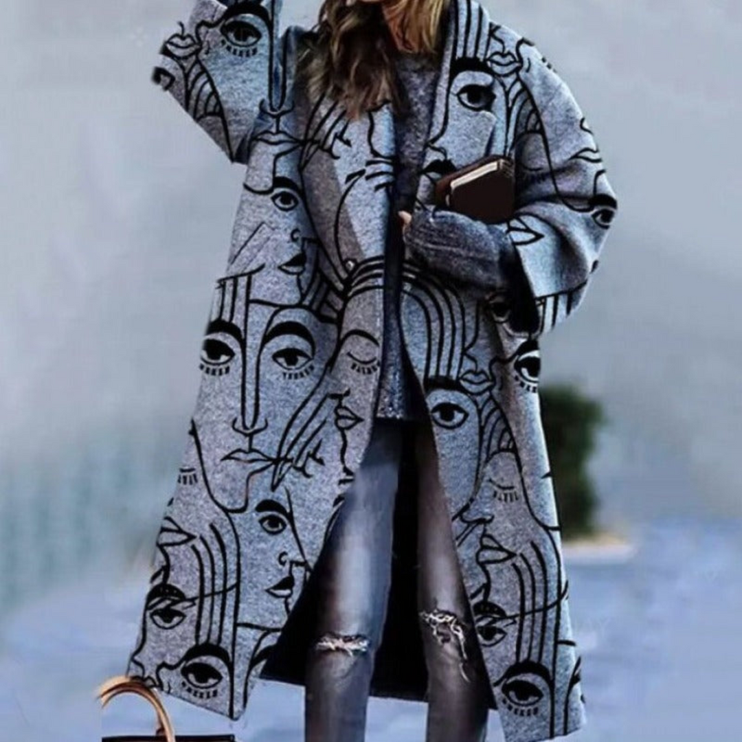 Manteau Long Femme en Tissu Doux