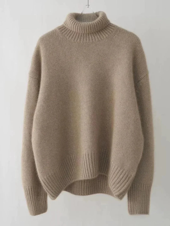 Lisette | Pull Col Roulé Intemporel en Cachemire