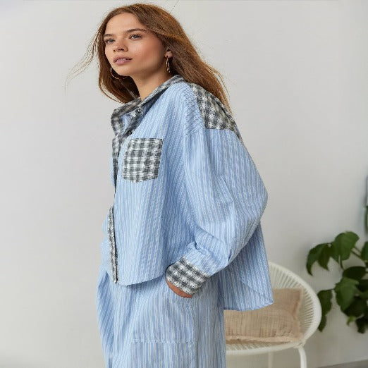 Flavie | Pantalon de pyjama simple oversize pour femmes