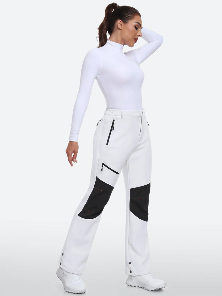 Pantalon De Ski Femme Doublé Polaire Imperméable Genoux Renforcés