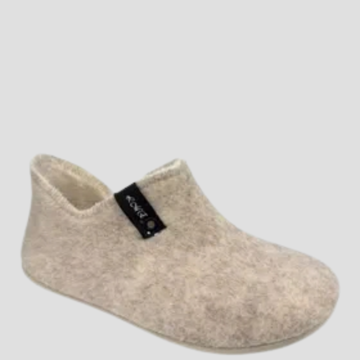 Chaussons Fermés en Textile Doublés et Semelle Antidérapante pour Femme