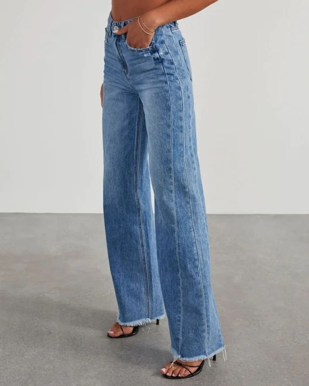Thérèse | Pantalon en denim à taille haute pour femmes
