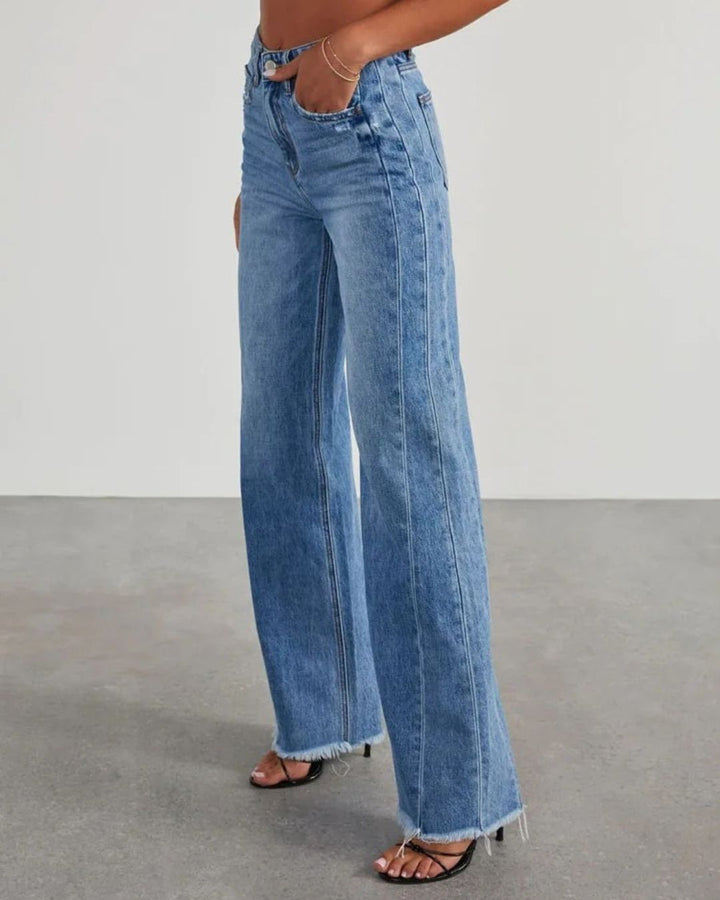 Thérèse | Pantalon en denim à taille haute pour femmes