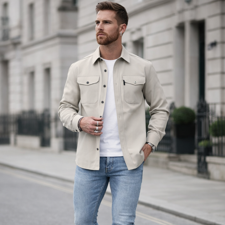 Surchemise Boutonnée à Poches Poitrine pour Homme