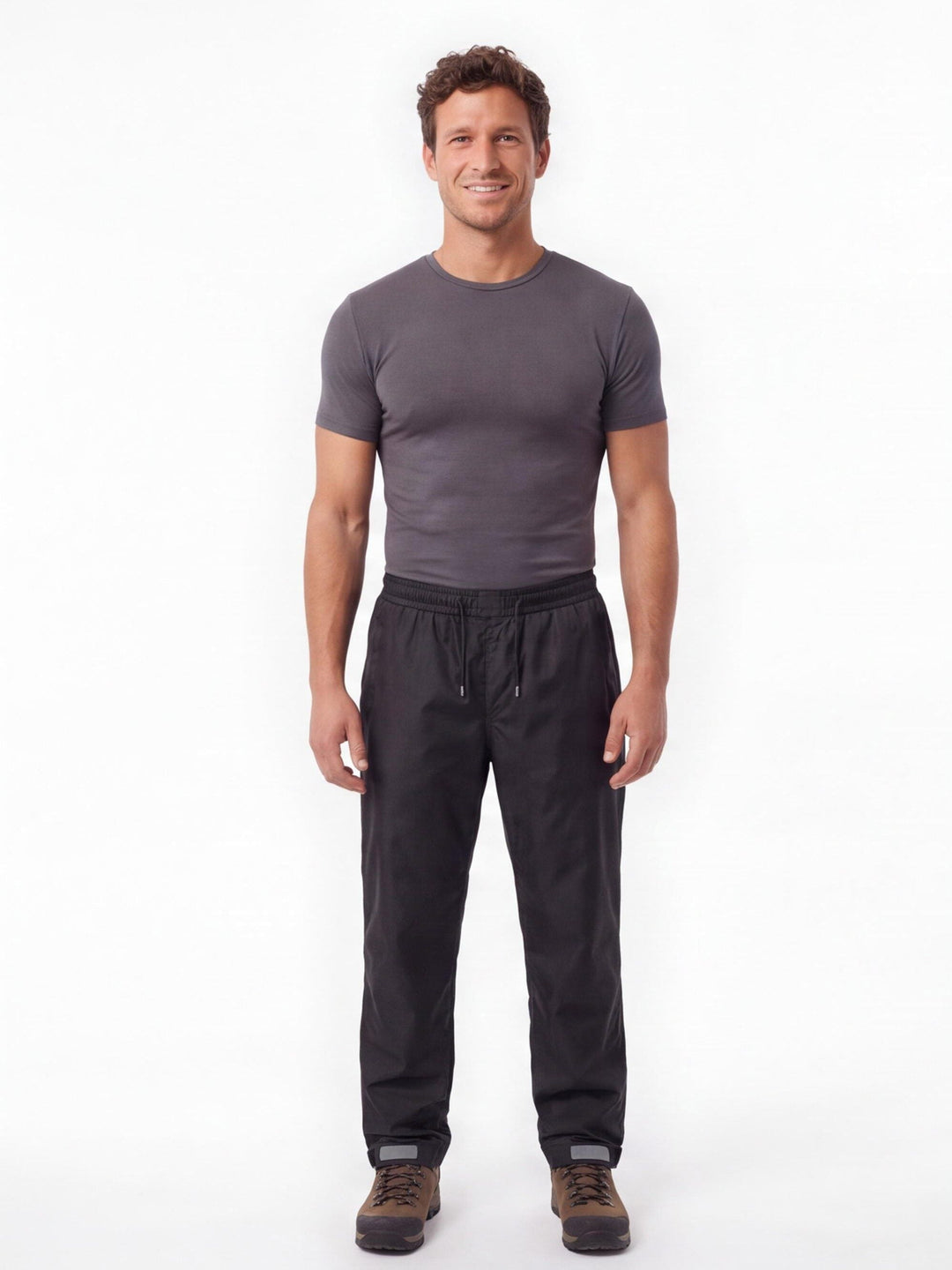 Surpantalon De Randonnée Homme Imperméable À Enfiler Taille Élastique
