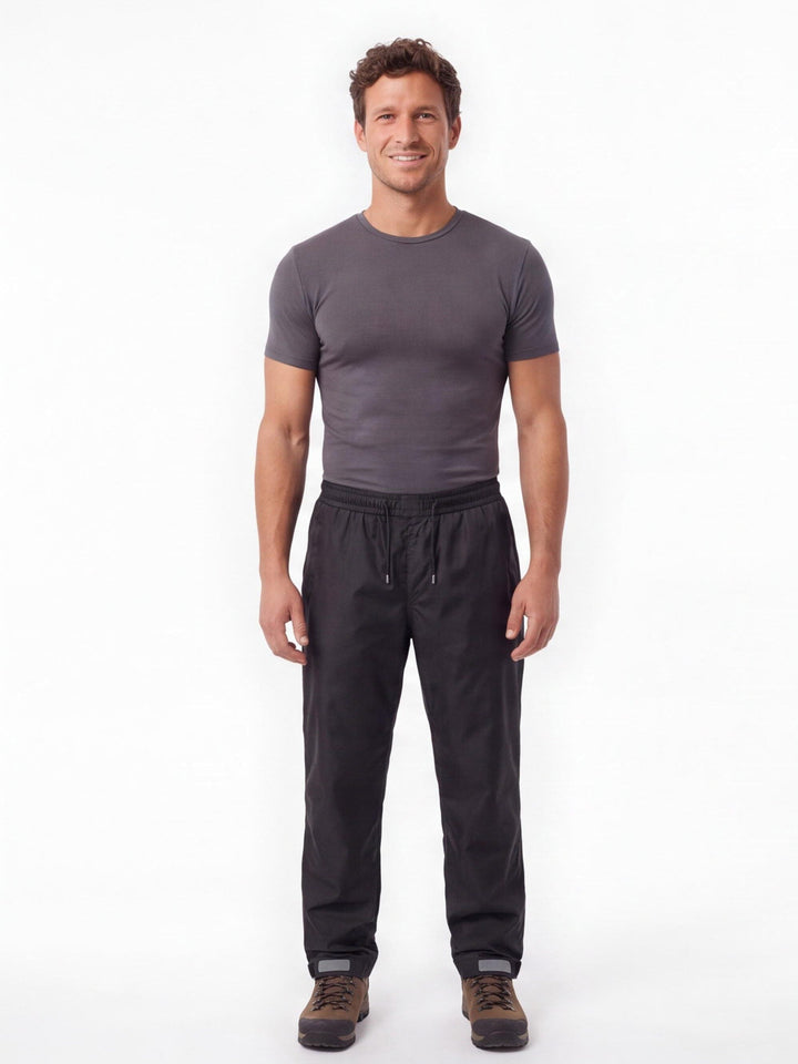Surpantalon De Randonnée Homme Imperméable À Enfiler Taille Élastique
