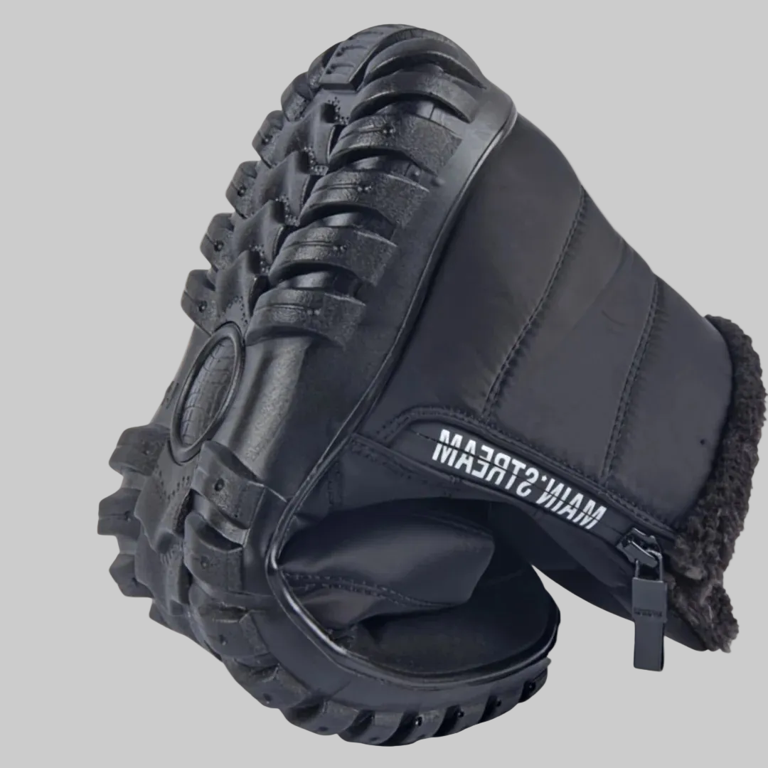 Bottes d'Hiver Homme Imperméables avec Zip Latéral et Semelle Antidérapante