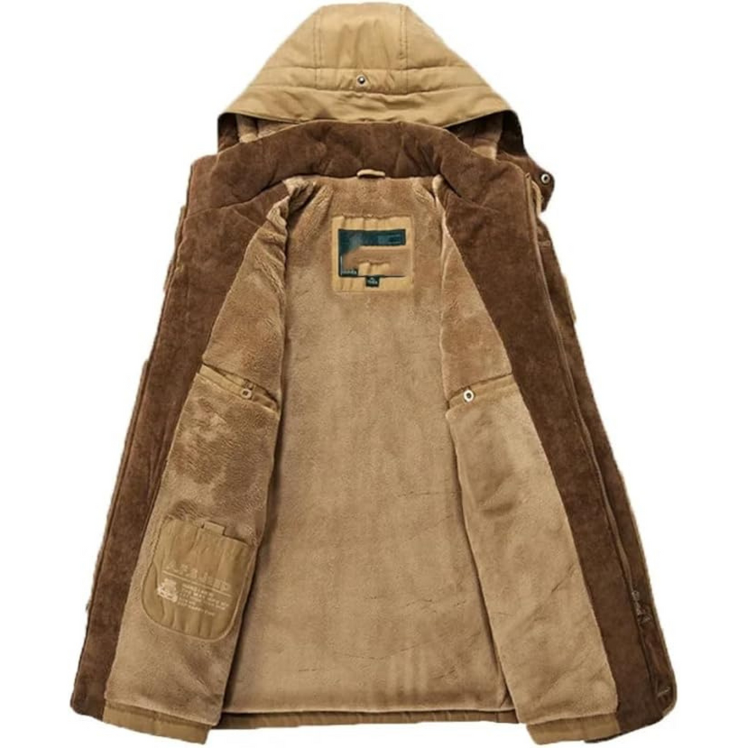 Manteau Long d’Hiver Homme Coupe-Vent