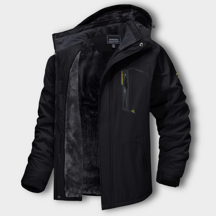 Veste Imperméable à Capuche et Poches Zippées pour Homme