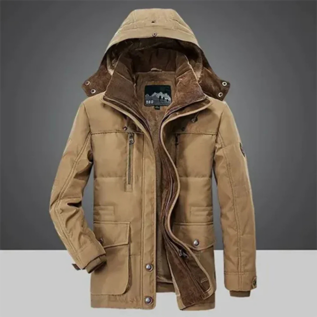 Manteau Long d’Hiver Homme Coupe-Vent