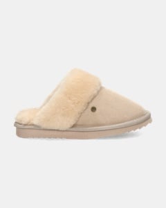 Chaussons Mules en Daim Doublés Fourrure pour Femme