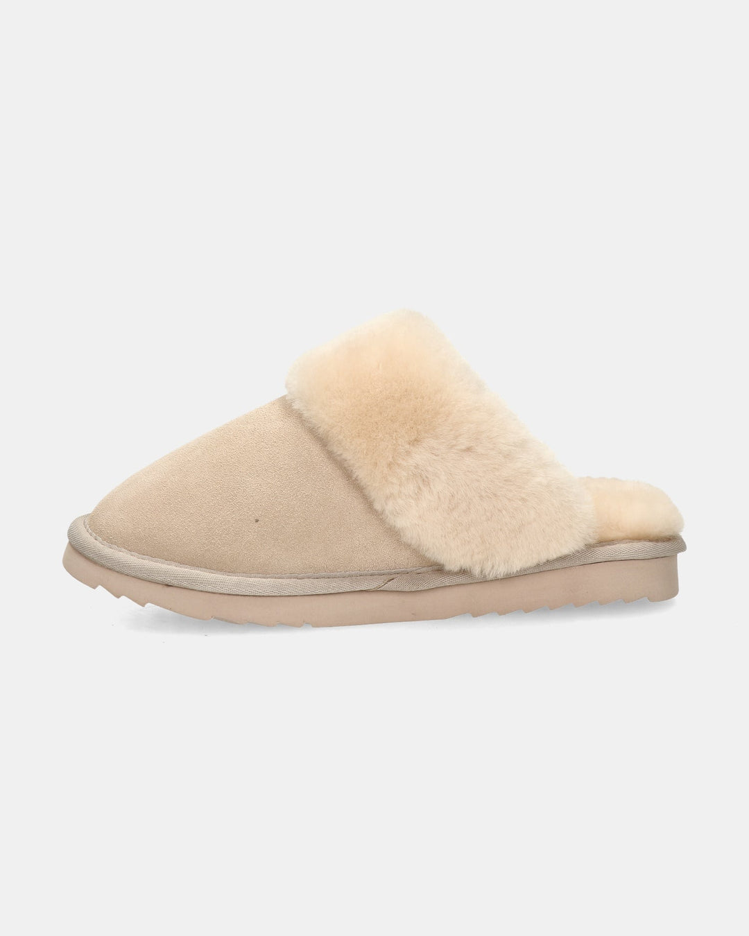 Chaussons Mules en Daim Doublés Fourrure pour Femme