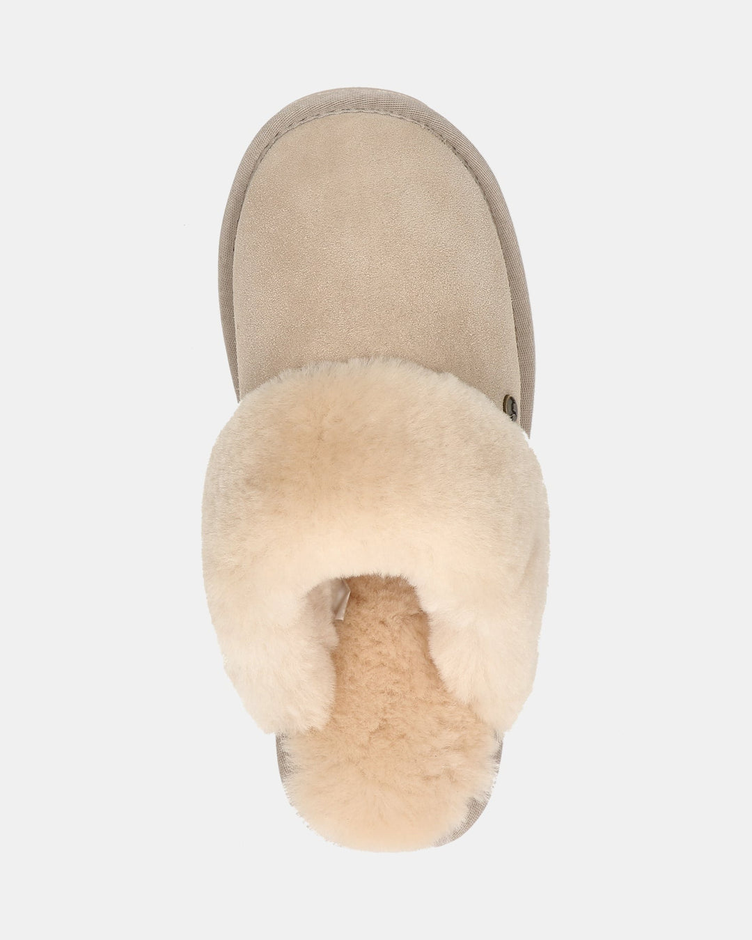 Chaussons Mules en Daim Doublés Fourrure pour Femme