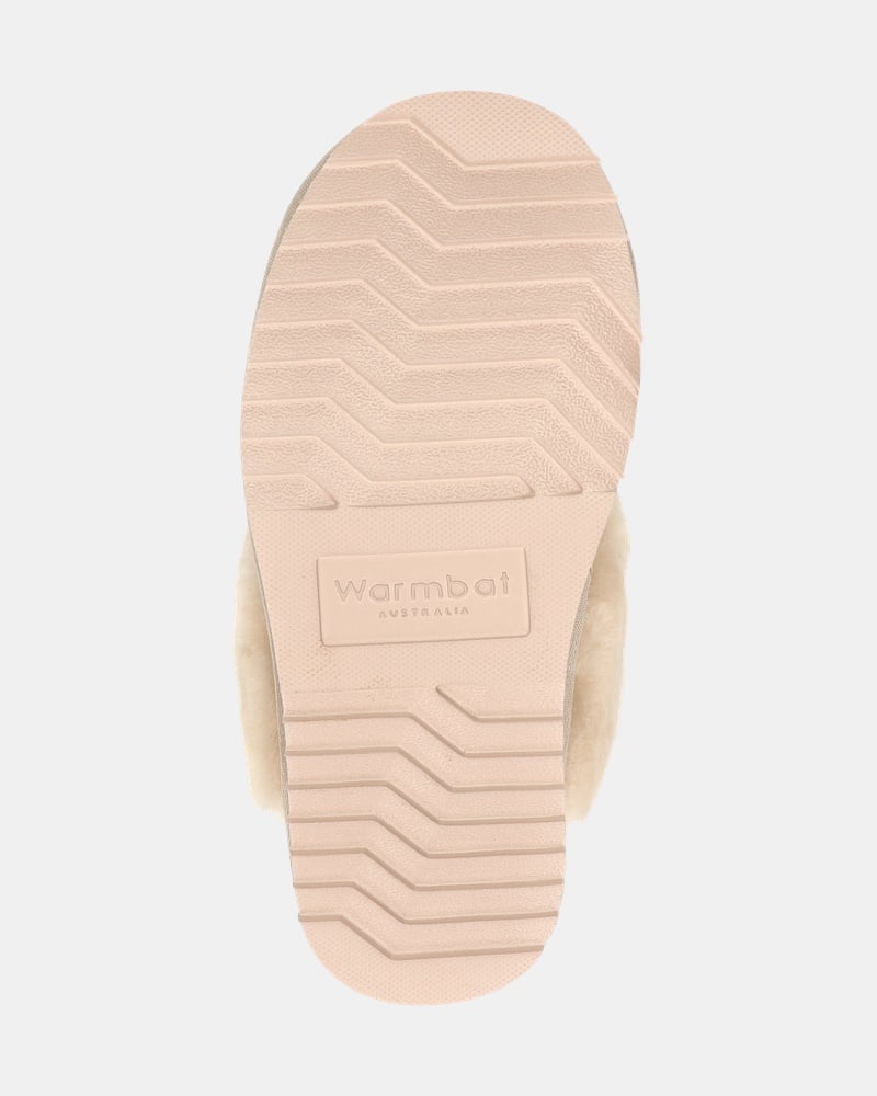 Chaussons Mules en Daim Doublés Fourrure pour Femme