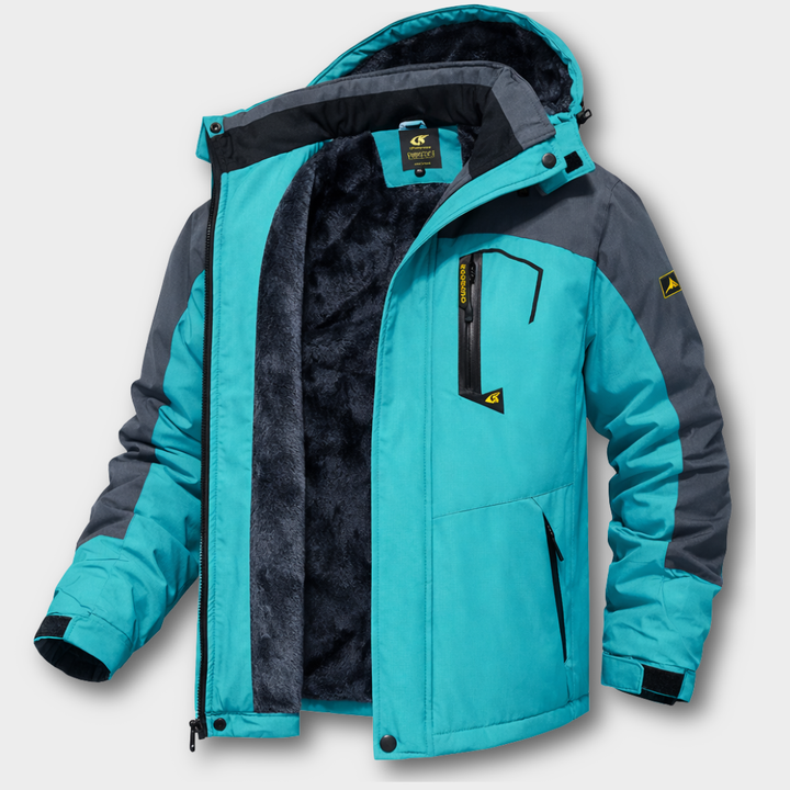 Veste Imperméable à Capuche et Poches Zippées pour Homme