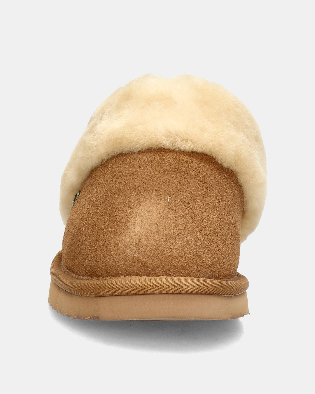 Chaussons Mules en Daim Doublés Fourrure pour Femme