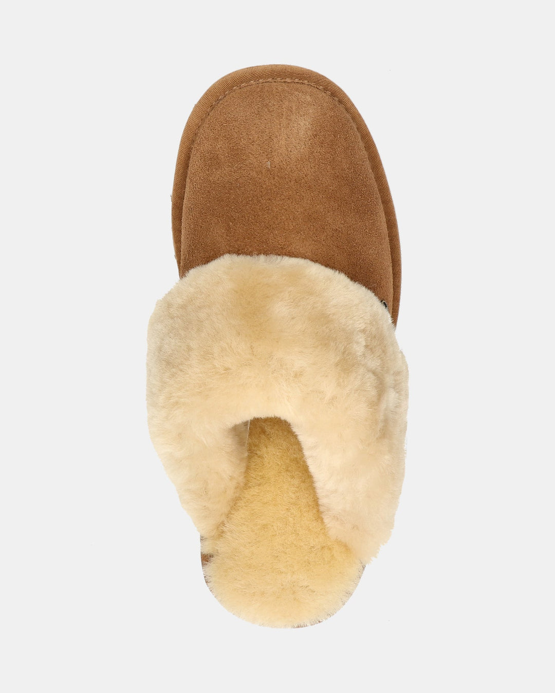 Chaussons Mules en Daim Doublés Fourrure pour Femme