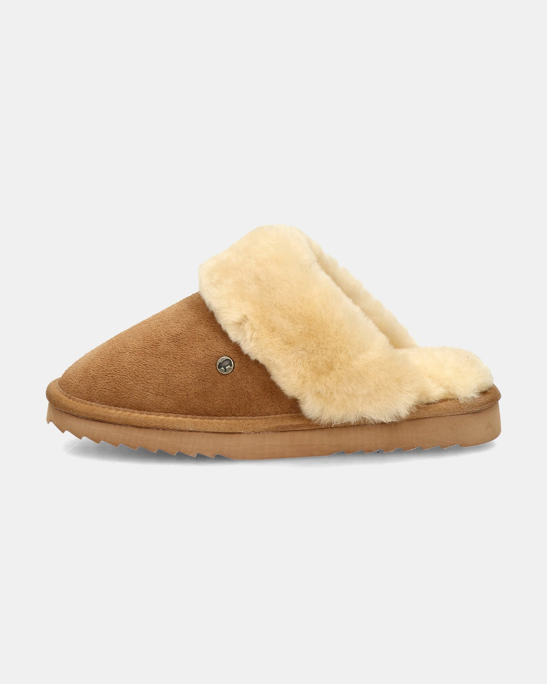 Chaussons Mules en Daim Doublés Fourrure pour Femme