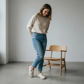 Chaussons Fermés en Textile Doublés et Semelle Antidérapante pour Femme